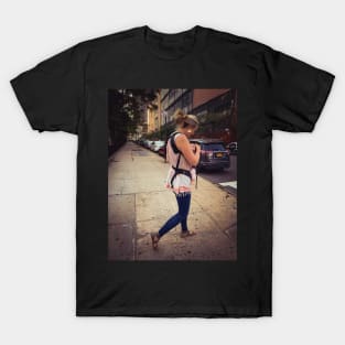 Mother Baby Son City Street Manhattan New York City T-Shirt